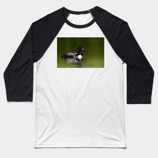 By her side - Common loon and chick Baseball T-Shirt